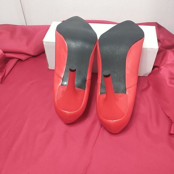 Le Dame Sexy Red  Cross Dresser High Heels Men's Size 10d - Picture 7 of 11